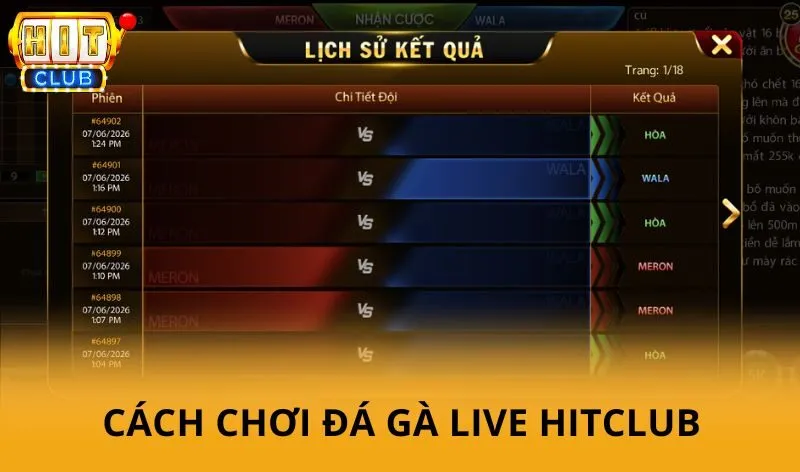 Cách chơi Đá Gà Live Hitclub mới nhất