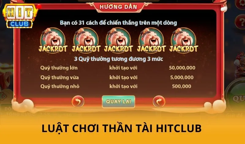 Luật chơi Thần Tài HitClub nhanh gọn, dễ hiểu