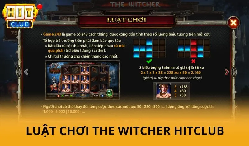 Luật chơi The witcher hitclub 2026