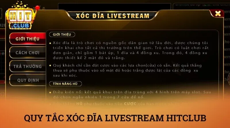 Giới thiệu về trò chơi xóc đĩa livestream Hitclub